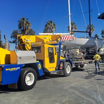 Wilsonlift Newcastle Harbour boat engine lift for rebuild 1000-3